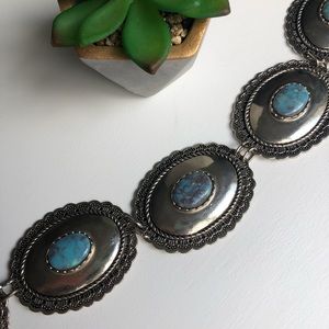 Silver / Turquoise Belt / Waist Chain